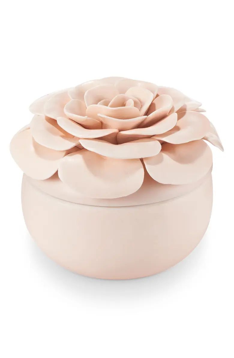 Ceramic Lidded Flower Candle | Nordstrom