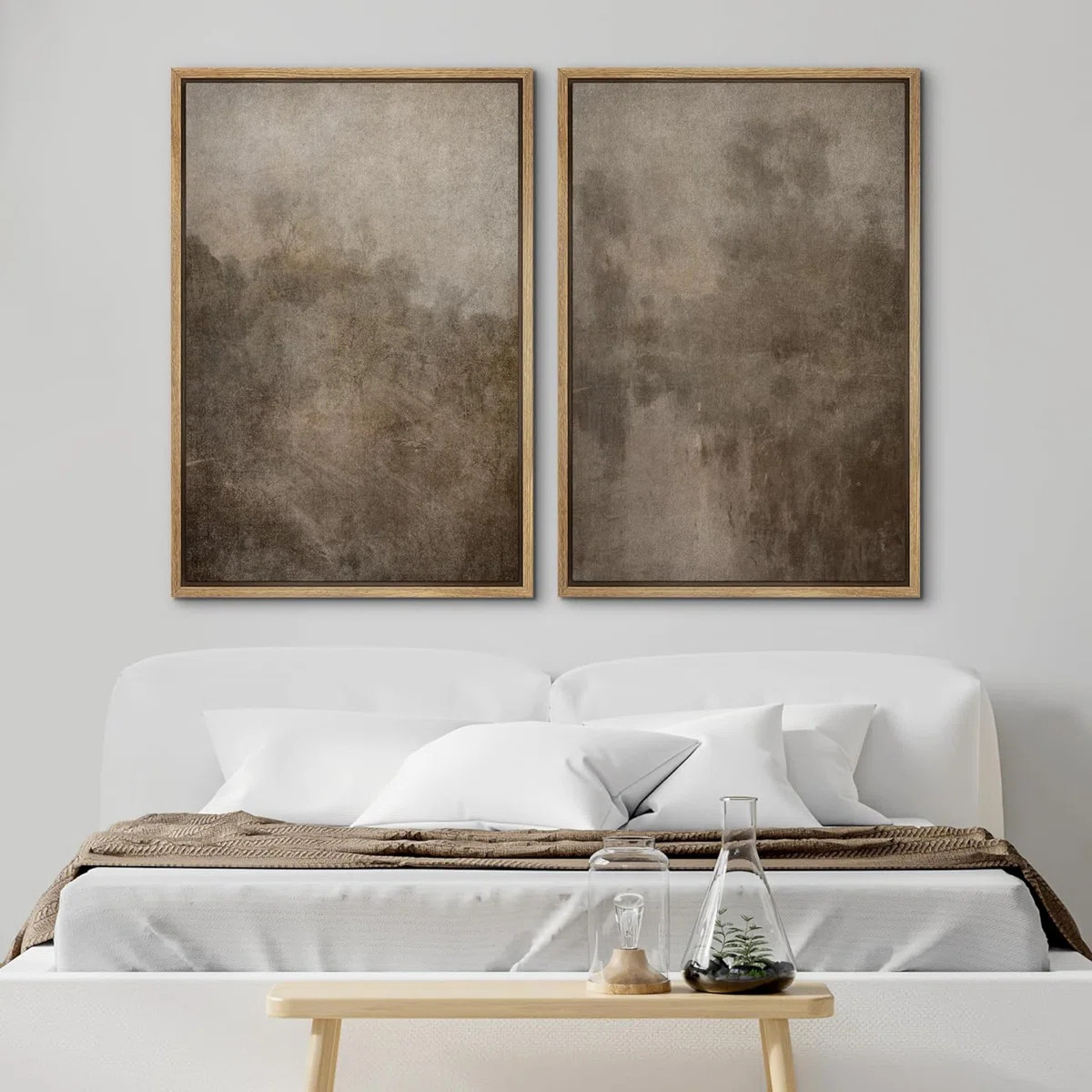 " Dark Black Color Field Landscapes " 2 - Pieces on Canvas | Wayfair North America