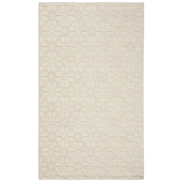 SAFAVIEH Vermont Orval Geometric Floral Wool Area Rug, Ivory, 4' x 6' - Walmart.com | Walmart (US)