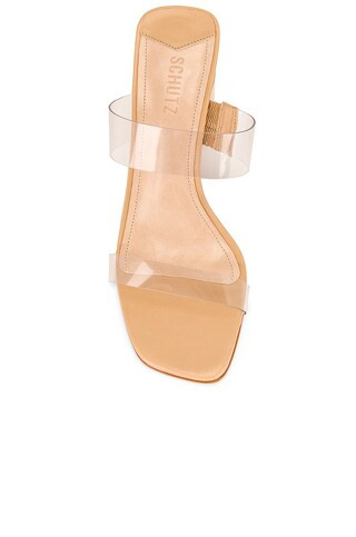 Schutz Ariella Acrylic High Heel in Light Nude from Revolve.com | Revolve Clothing (Global)
