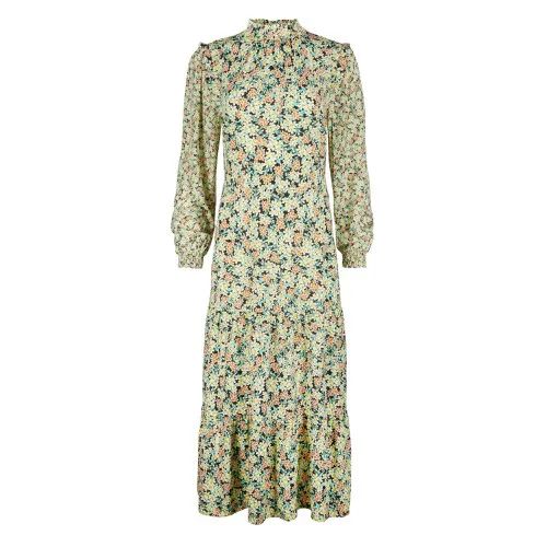 Cute Cluster Floral Print Yellow Maxi Dress | Oliver Bonas (Global)
