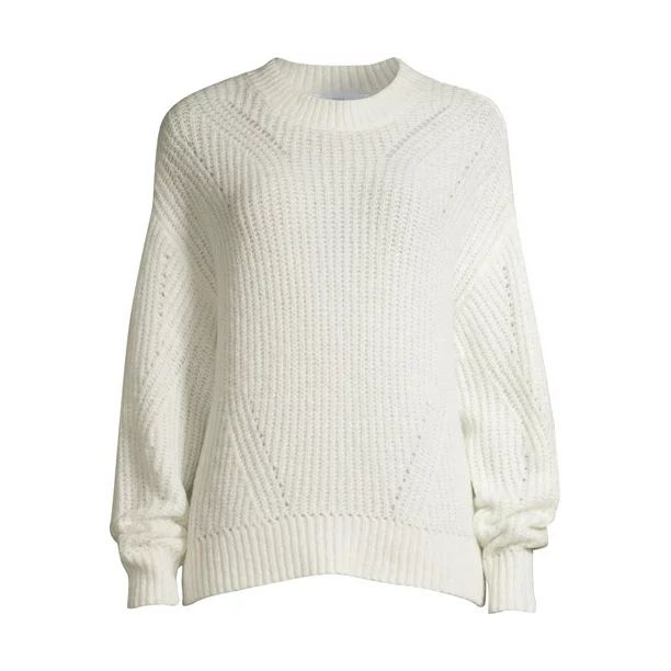 Time and Tru - Time and Tru Women's Pointelle Sweater with Lurex - Walmart.com | Walmart (US)