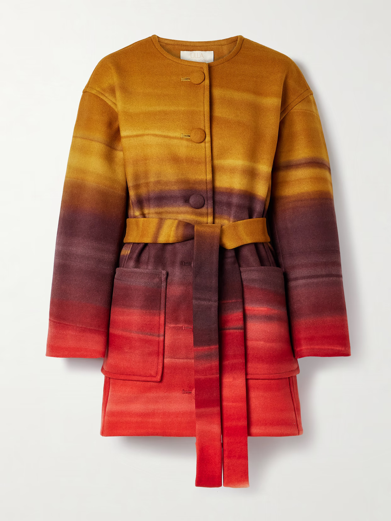 Ulla Johnson - Ambrose Oversized Belted Ombré Wool-blend Felt Coat - Multi | NET-A-PORTER (US)