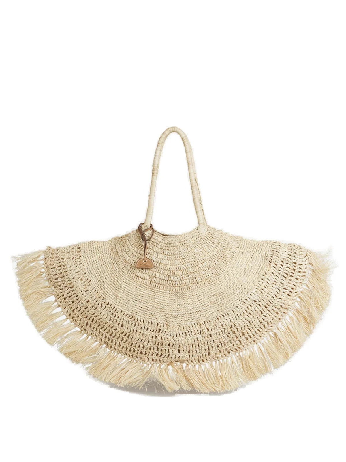 Cult Gaia Lucia Woven Fringed-Edge Tote Bag | Cettire Global