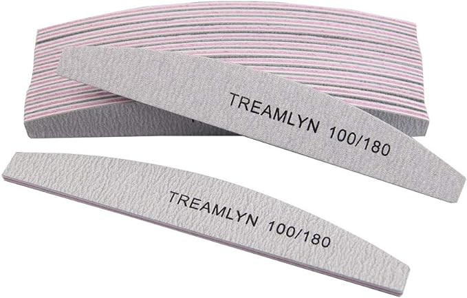 10 Pcs Rough Nail File 100/180 Grit, Heavy Duty Nail Files for Acrylic/Natural Nails, Emery Board... | Amazon (US)