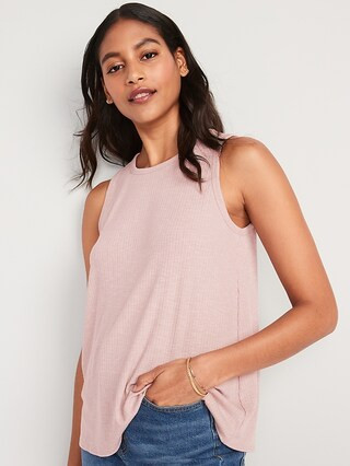 Luxe Rib-Knit Swing Tank Top for Women | Old Navy (US)