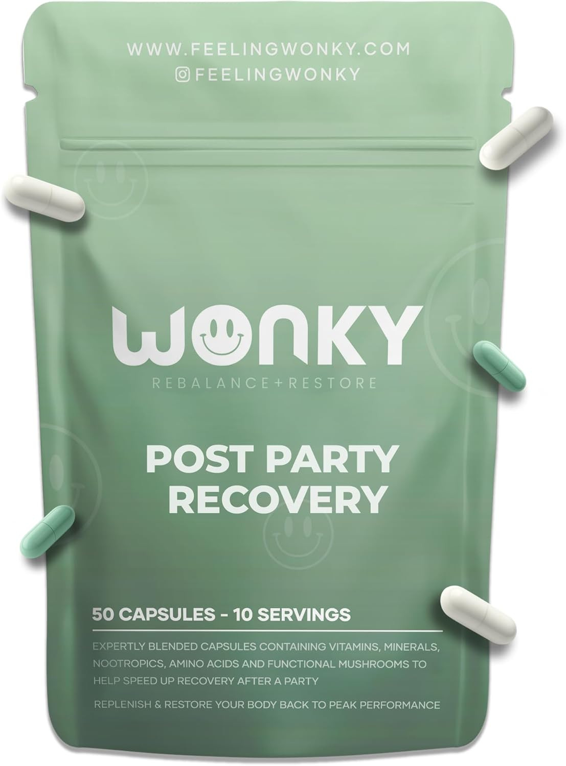 After Party Recovery Capsules | Wonky Rebalance + Restore | Wake Up Fresh Not Wrecked | NAC, Elec... | Amazon (UK)