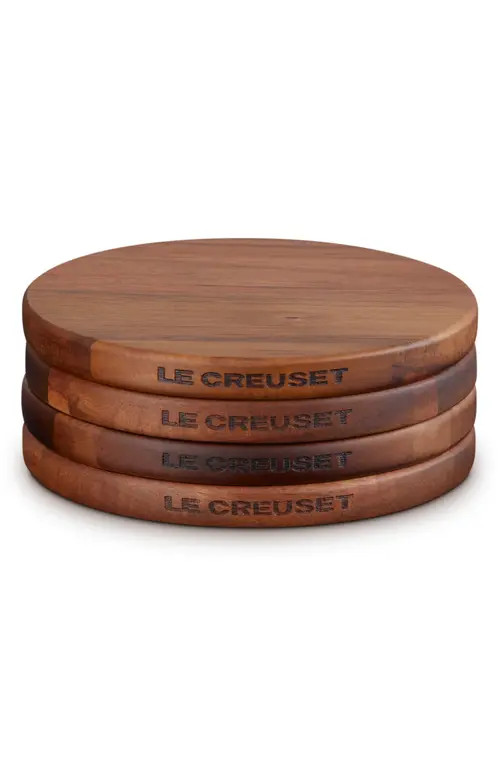 Le Creuset Set of 4 Magnetic Acacia Wood Trivets at Nordstrom | Nordstrom