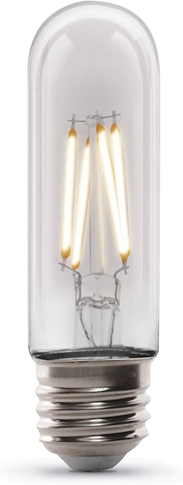 Feit Electric Vintage Exposed Filament Clear Glass LED T10 with a Medium E26 Base Light Bulb - 40... | Amazon (US)