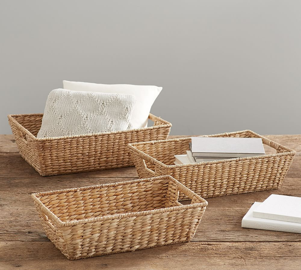 Savannah Handwoven Seagrass Underbed Baskets | Pottery Barn (US)
