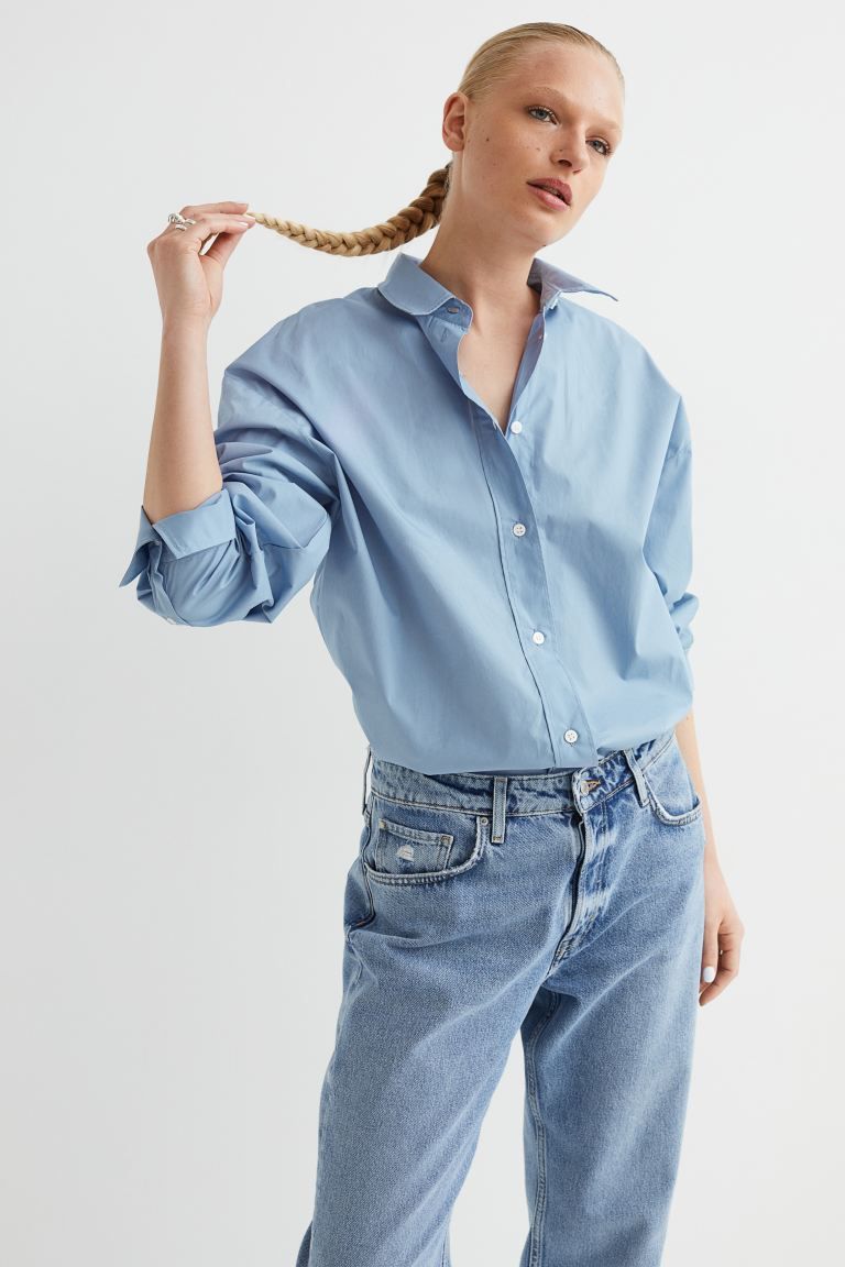 Oversized Cotton Shirt | H&M (US)