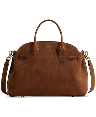 COACH Soft Empire Large Suede Carryall 40 - Macy's | Macy's