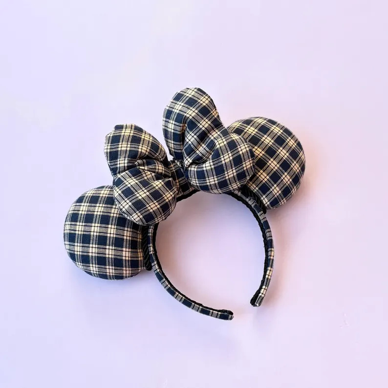 Navy & Emerald Plaid Ears - Etsy | Etsy (US)