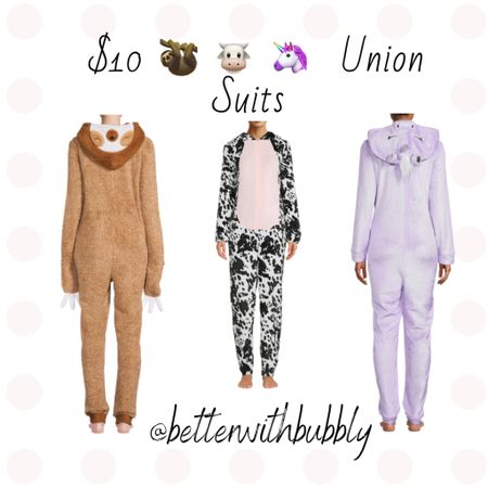 $10 Animal Union suit!!! Perfect for easy Halloween outfit idea or holiday gifts!!! 

#LTKsalealert #LTKfamily #LTKunder50