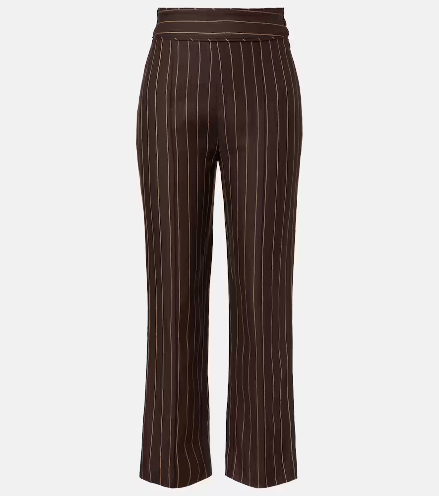 Posse Thea pinstripe high-rise linen pants | Mytheresa (US/CA)