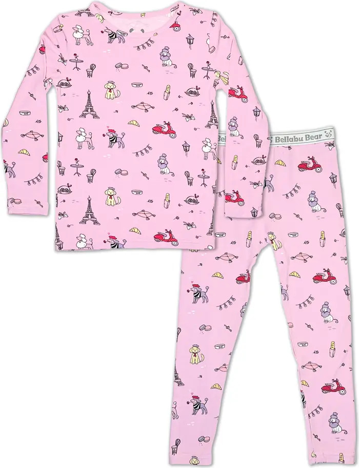 Kids' French Poodle Fitted Two-Piece Pajamas | Nordstrom