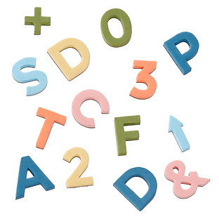 Soft Foam Magnetic Letters Muted Rainbow Pkg/200 | The Container Store