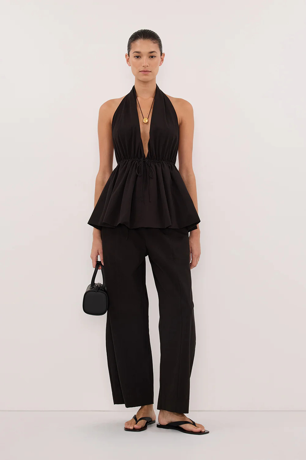 SCOUT BLACK POPLIN BARREL PANT | DISSH