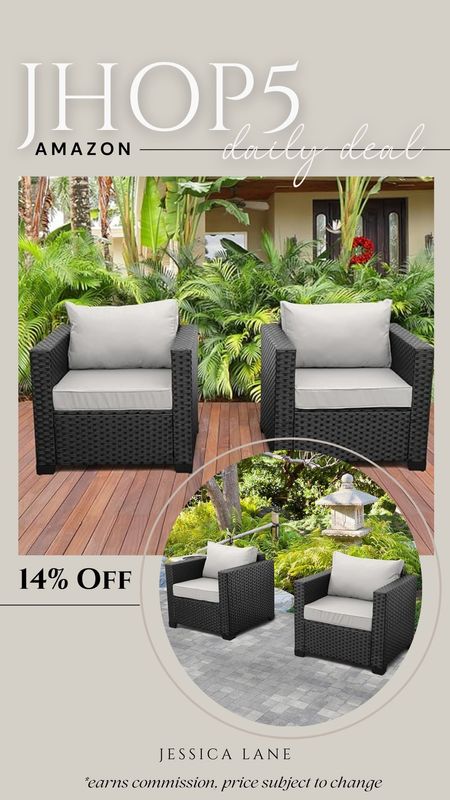 Amazon Daily Deal, say 14% on this set of two outdoor wicker patio chairs. Outdoor furniture, patio furniture, patio chairs, wicker patio furniture, wicker patio swivel chairs, outdoor accent chairs, Amazon home, Amazon deal

#LTKHome #LTKSeasonal #LTKSaleAlert