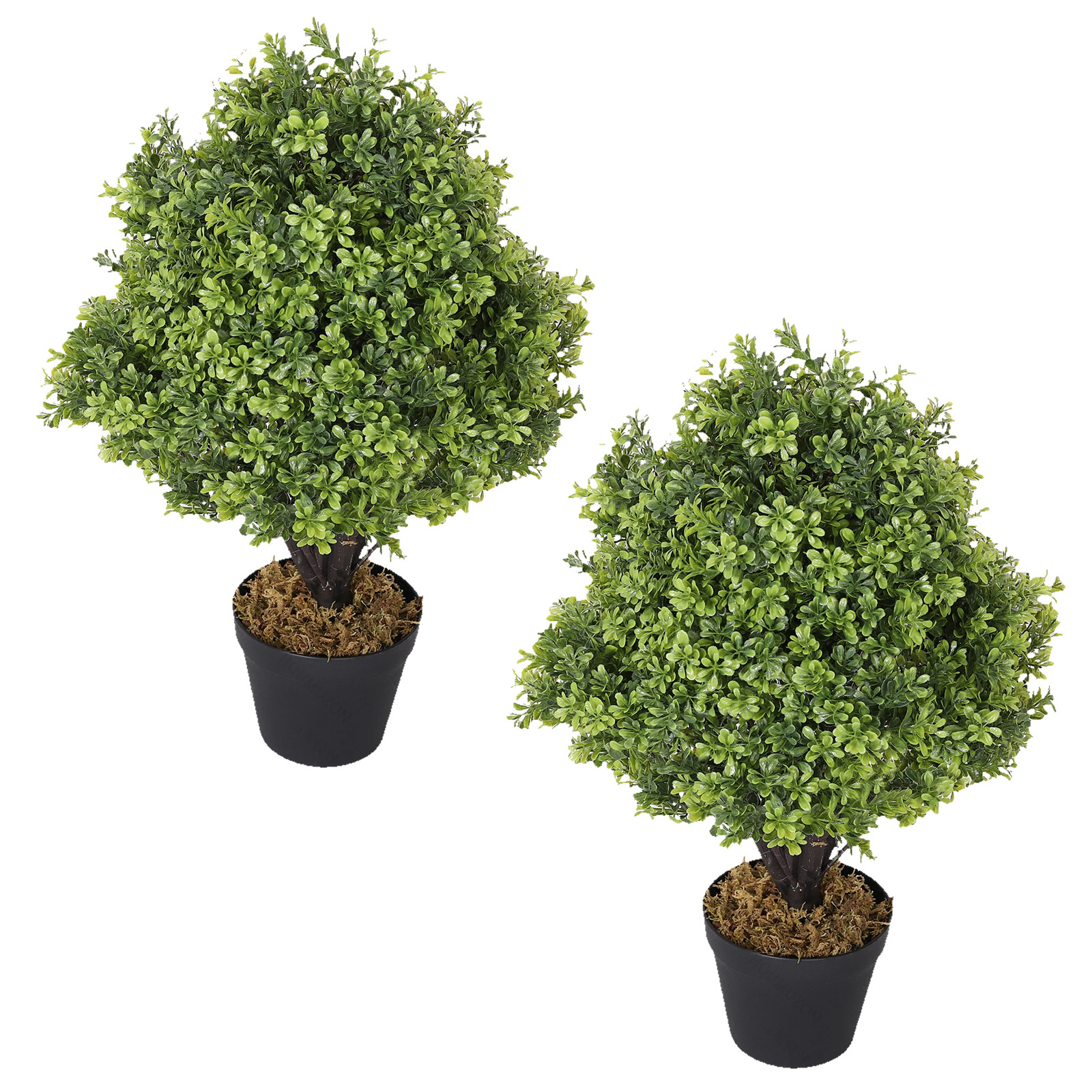 Poetree Artificial 24" Small Boxwood Tree, Faux Potted Topiary Plant, UV Resistant Indoor Outdoor... | Walmart (US)
