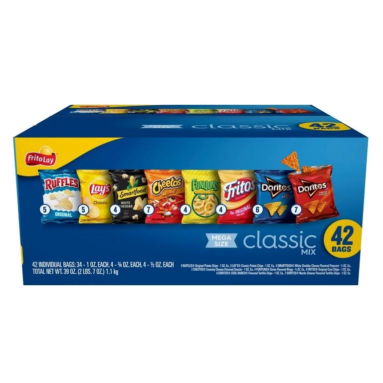Frito-Lay Classic Snack Mix Variety Pack Snack Chips, 42 Count Multipack | Walmart (US)