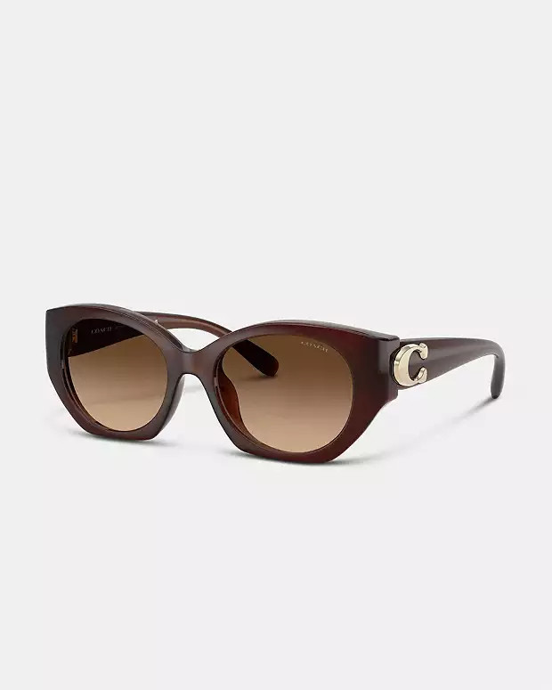 Maxi Sculpted C Oval Sunglasses | Coach (US)