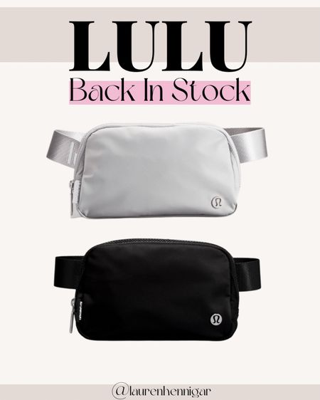 LULU LEMON EVERYWHERE BELT BAGS ARE BACK IN STOCK IN THIS PRETTY SILVER AND CLASSIC BLACK! 

#LTKitbag #LTKGiftGuide #LTKstyletip