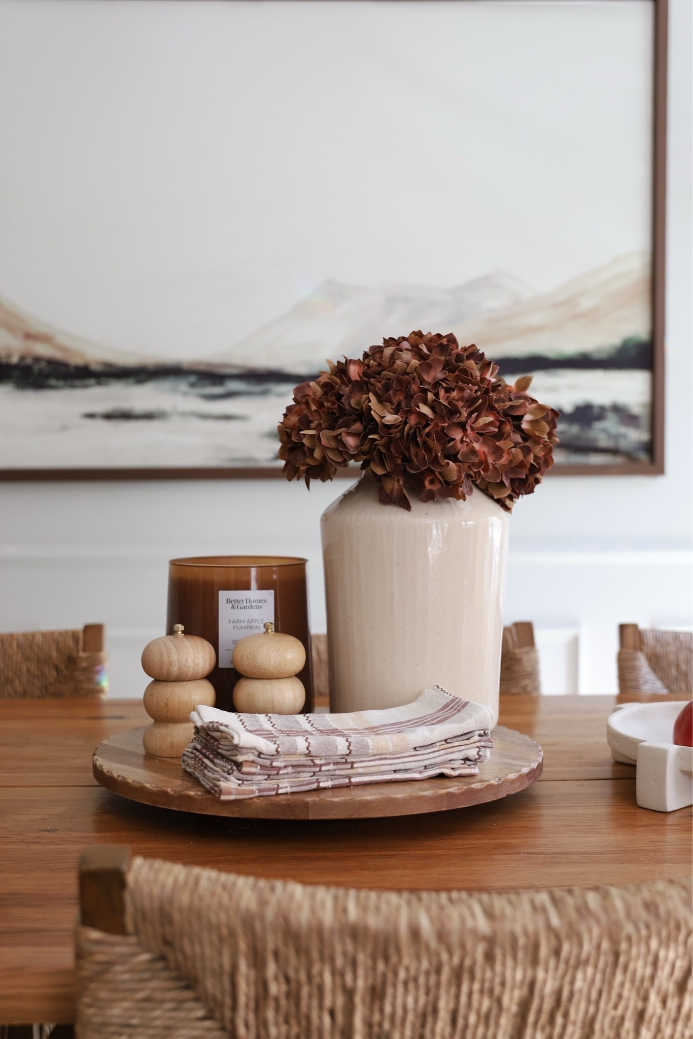 Easy fall tray styling idea, fall home decor, fall dining room

#LTKHome