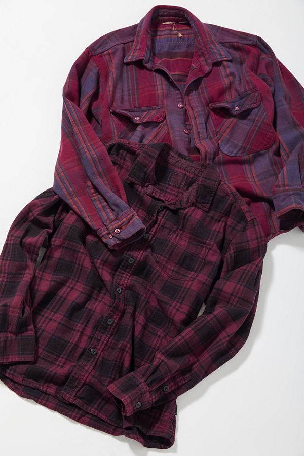 Urban Renewal Recycled Overdyed Flannel Shirt | Urban Outfitters (US and RoW)