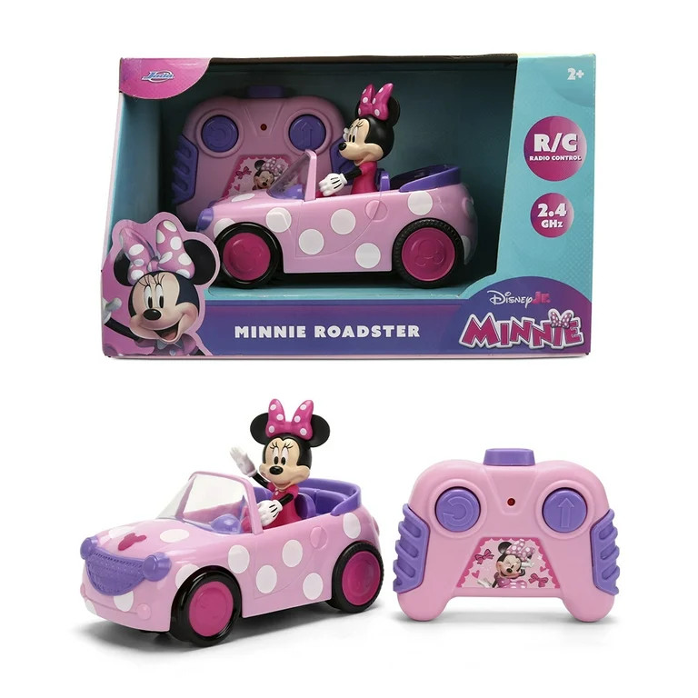 RC Car Minnie Mouse – Disney Junior 1:32 Scale Vehicle with Non-Removable Figure – Pink Remot... | Walmart (US)