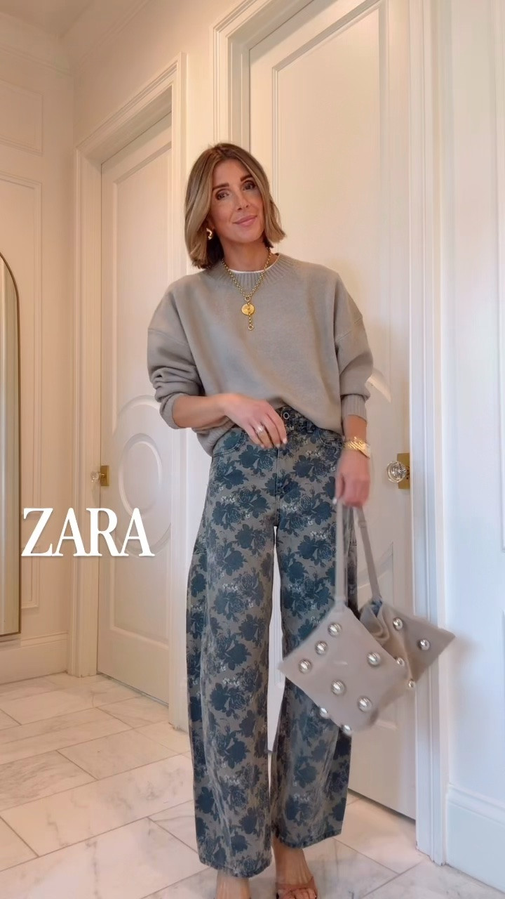 Zara fall outfit idea! I’m 5’7 wearing size small in the sweater and 2 in the pants, runs tts.