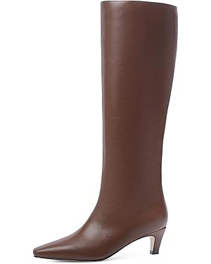 Modatope Knee High Boots Women Square Toe Kitten Heel Tall Boots Womens Fashion Long Boots | Amazon (CA)