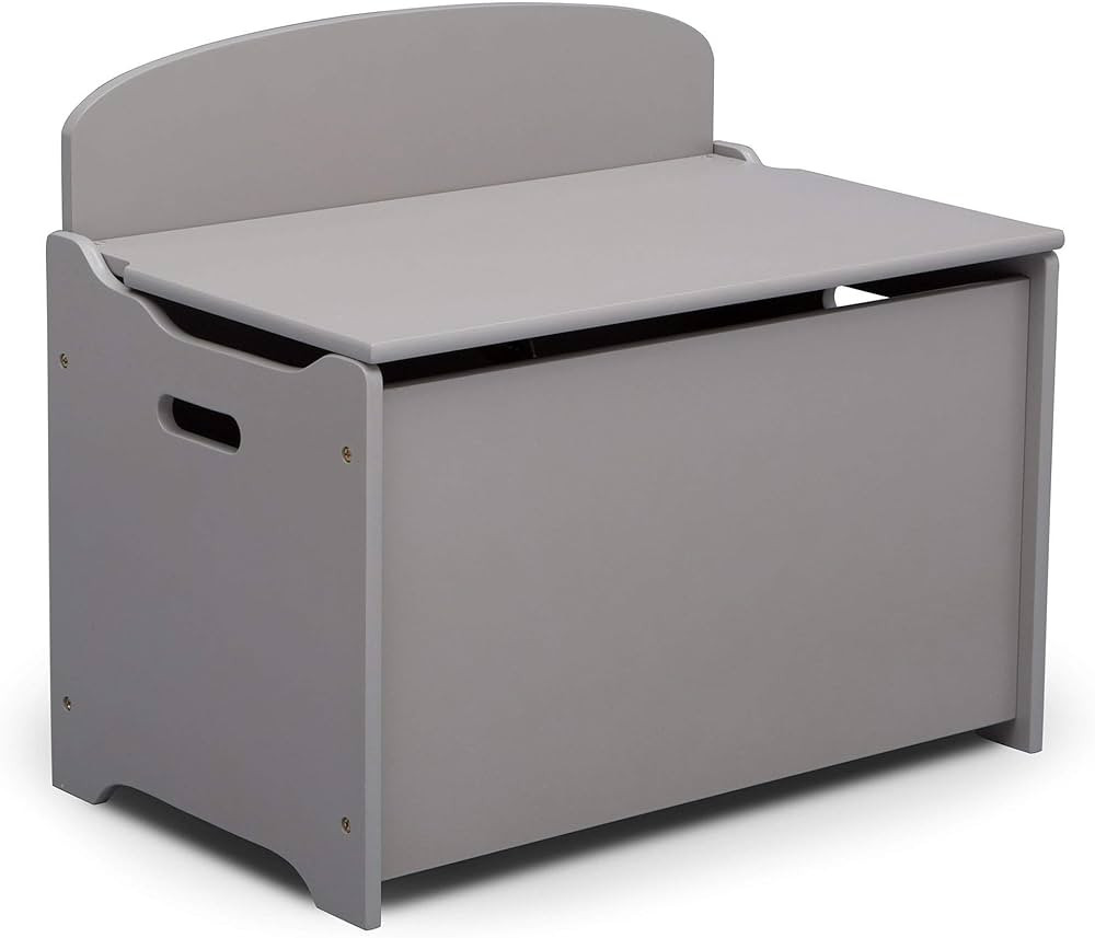 Delta Children MySize Deluxe Toy Box - Greenguard Gold Certified, Grey | Amazon (US)