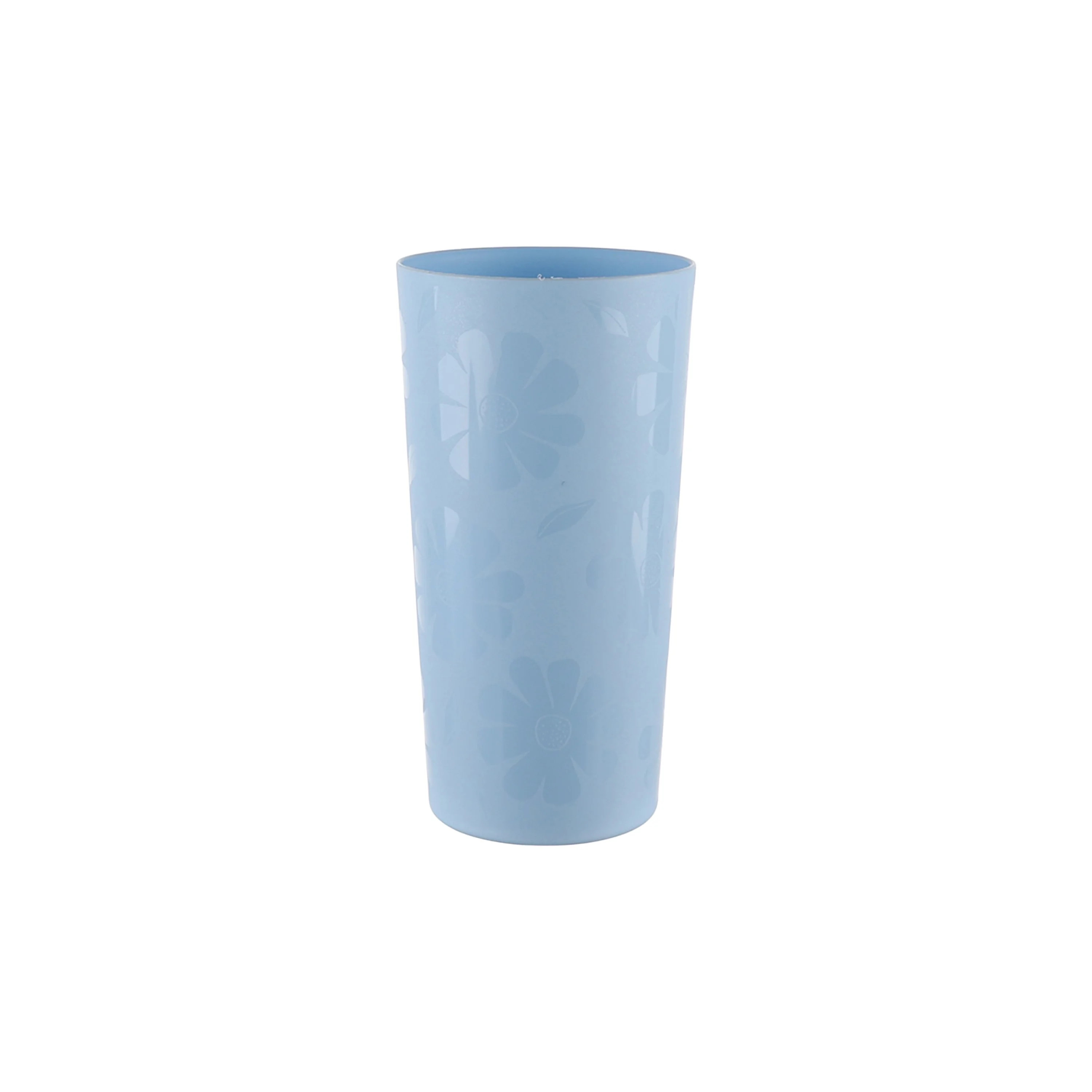 Mainstays 26-Ounce Blue Etched Daisy Round Plastic Tumbler | Walmart (US)