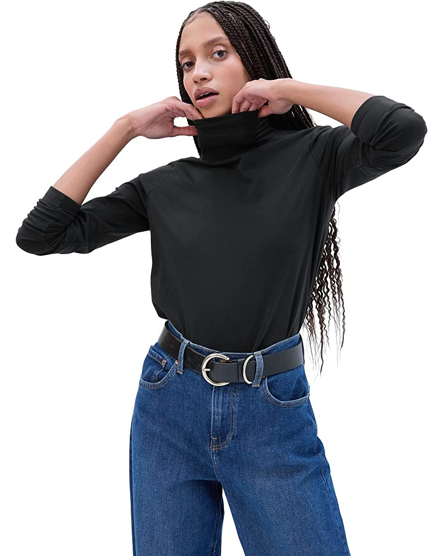 GAP Women's Long Sleeve Turtleneck Shirt | Amazon (US)