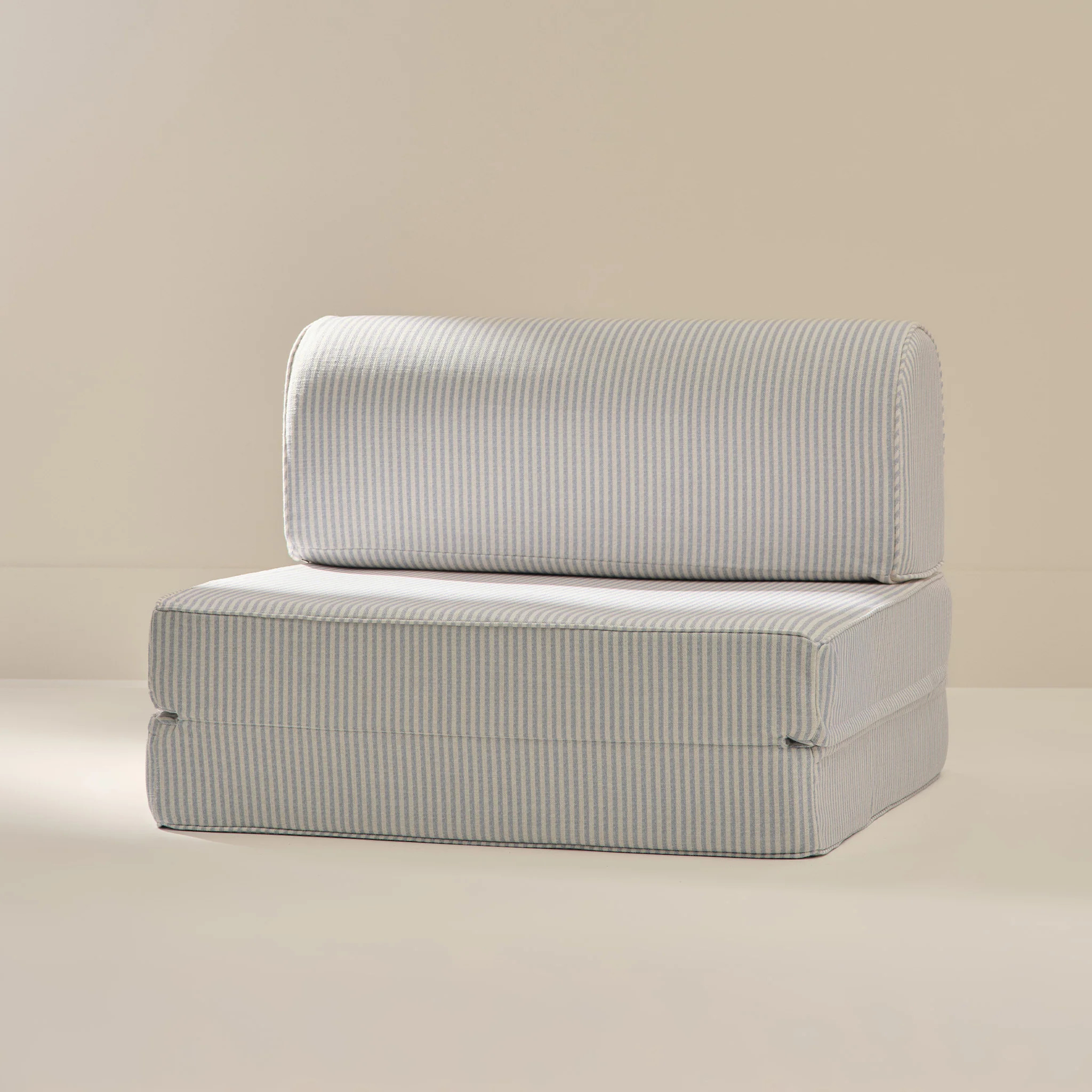 Striped Blue & Ivory Modular Play Couch | Finley | House of Noa | House of Noa