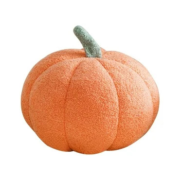 Pumpkin Throw Pillows, Happy Halloween Sherpa Fall Decorative Pumpkin Shaped Pillow Cute 3D Shape... | Walmart (US)