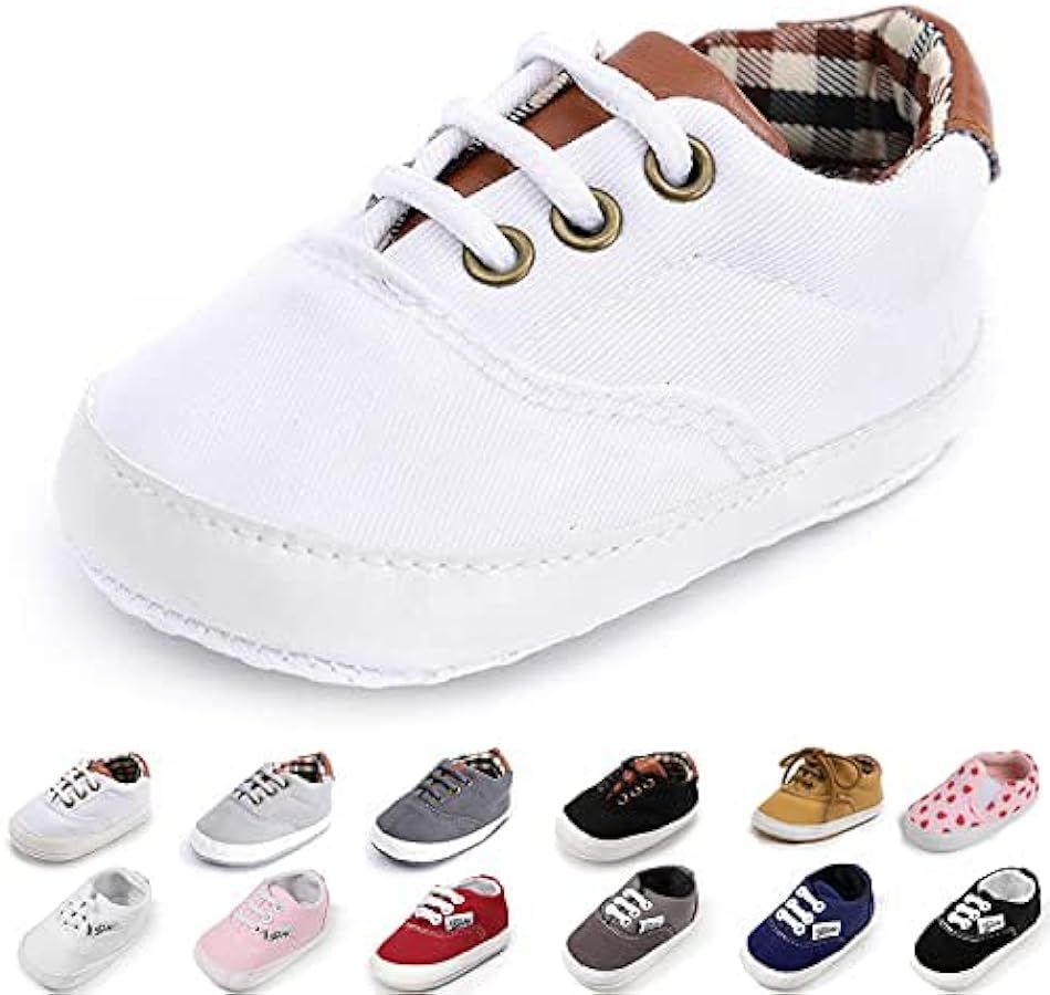 Morbido Infant Baby Boys Girls Canvas Sneaker Toddler Slip On Anti Skid Newborn First Walkers Can... | Amazon (US)