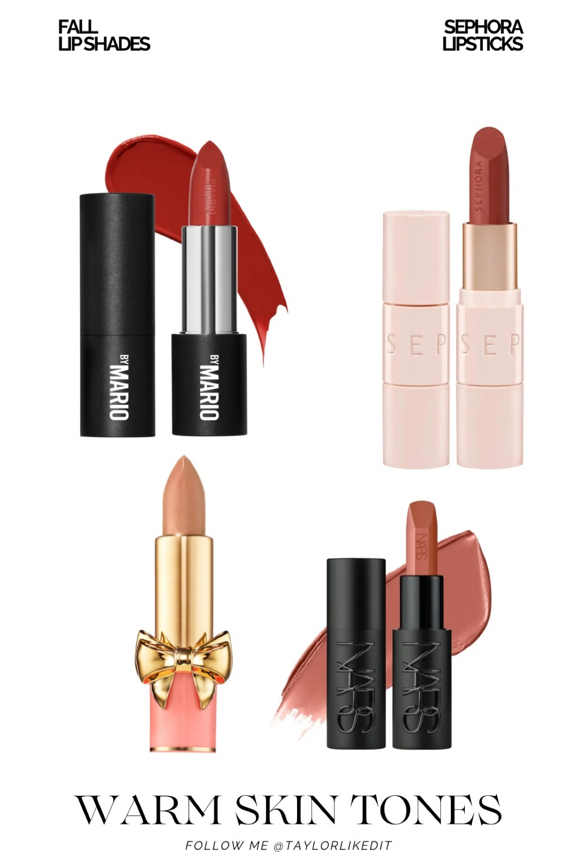 Elevate your fall look with the perfect lipstick combo. Whether you're into bold reds, warm nudes, or deep berries, these shades are designed to enhance your natural features and complement your skin tone. 💄

#FallLipColor #Sephora #LipstickLovers

#LTKBeauty #LTKStyleTip #LTKSeasonal