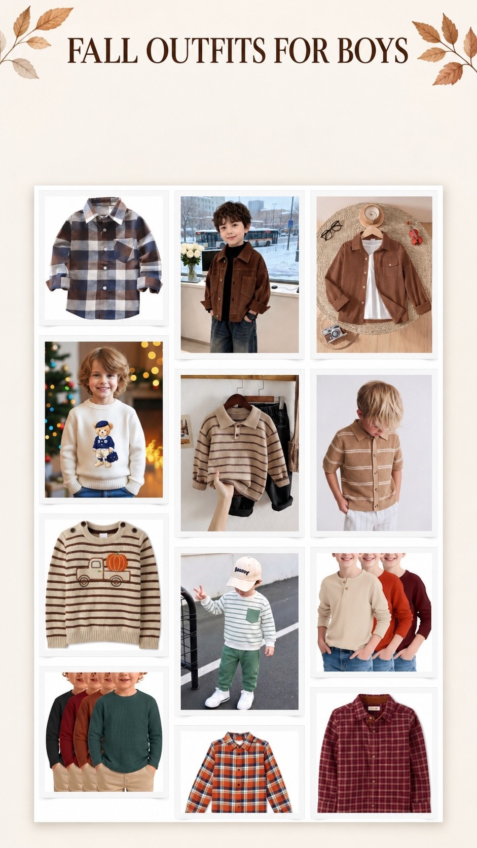 Fall outfits for Boys 🧡