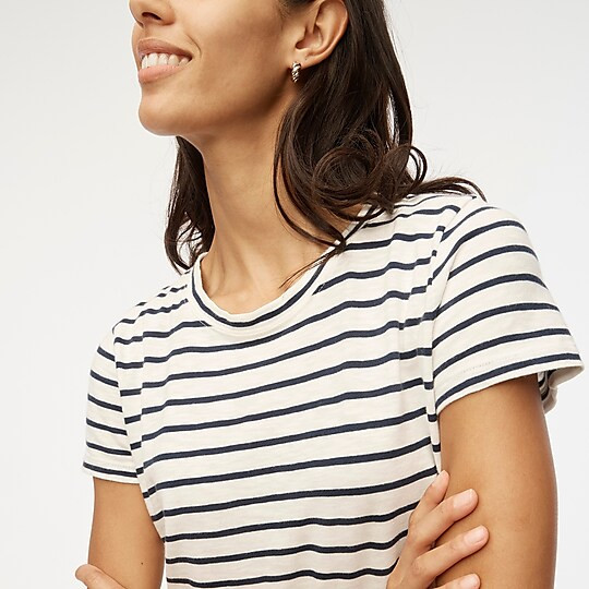 Striped girlfriend crewneck tee | J.Crew Factory