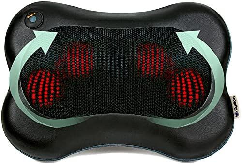 Zyllion Shiatsu Back and Neck Massager - 3D Kneading Deep Tissue Massage Pillow with Heat for Mus... | Amazon (US)
