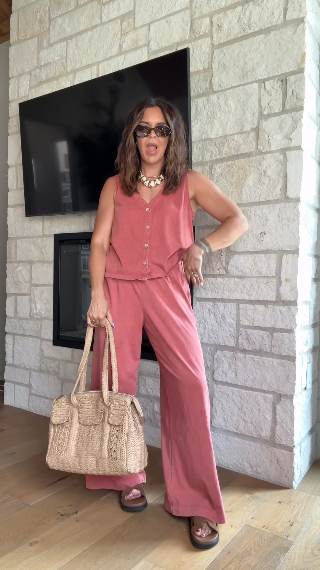 Was not expecting to love this as much as I do!  Wearing a large in both. I almost 5’8

#LTKootd #LTKOver40 #LTKMidsize