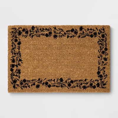 1'11"x2'11" Floral Border Estate Doormat Beige - Threshold™ designed with Studio McGee | Target
