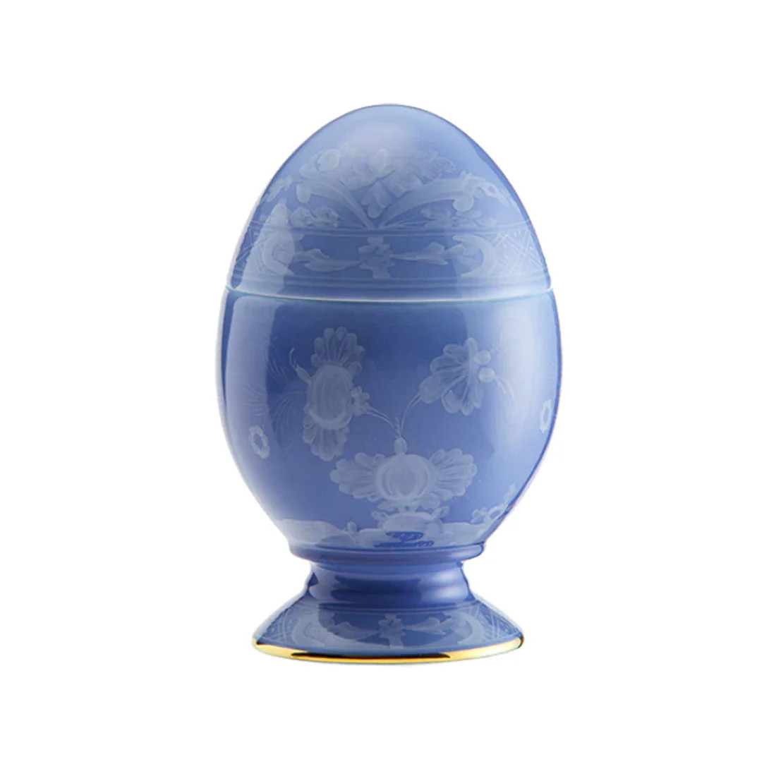 Oriente Italiano Small Egg Holder with Cover (Pervinca) | Lakeview Home