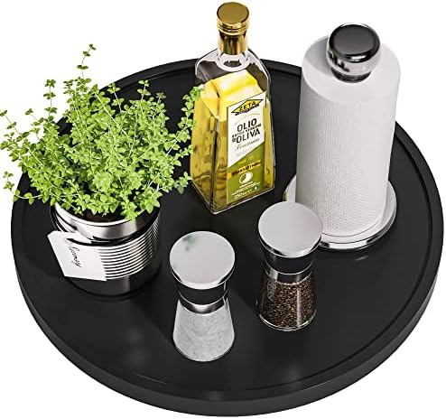 Lazy Susan Organizer, 13.2 Inch Non-Skid Bamboo Lazy Susan for Kitchen Table cabinets Closets and... | Amazon (US)