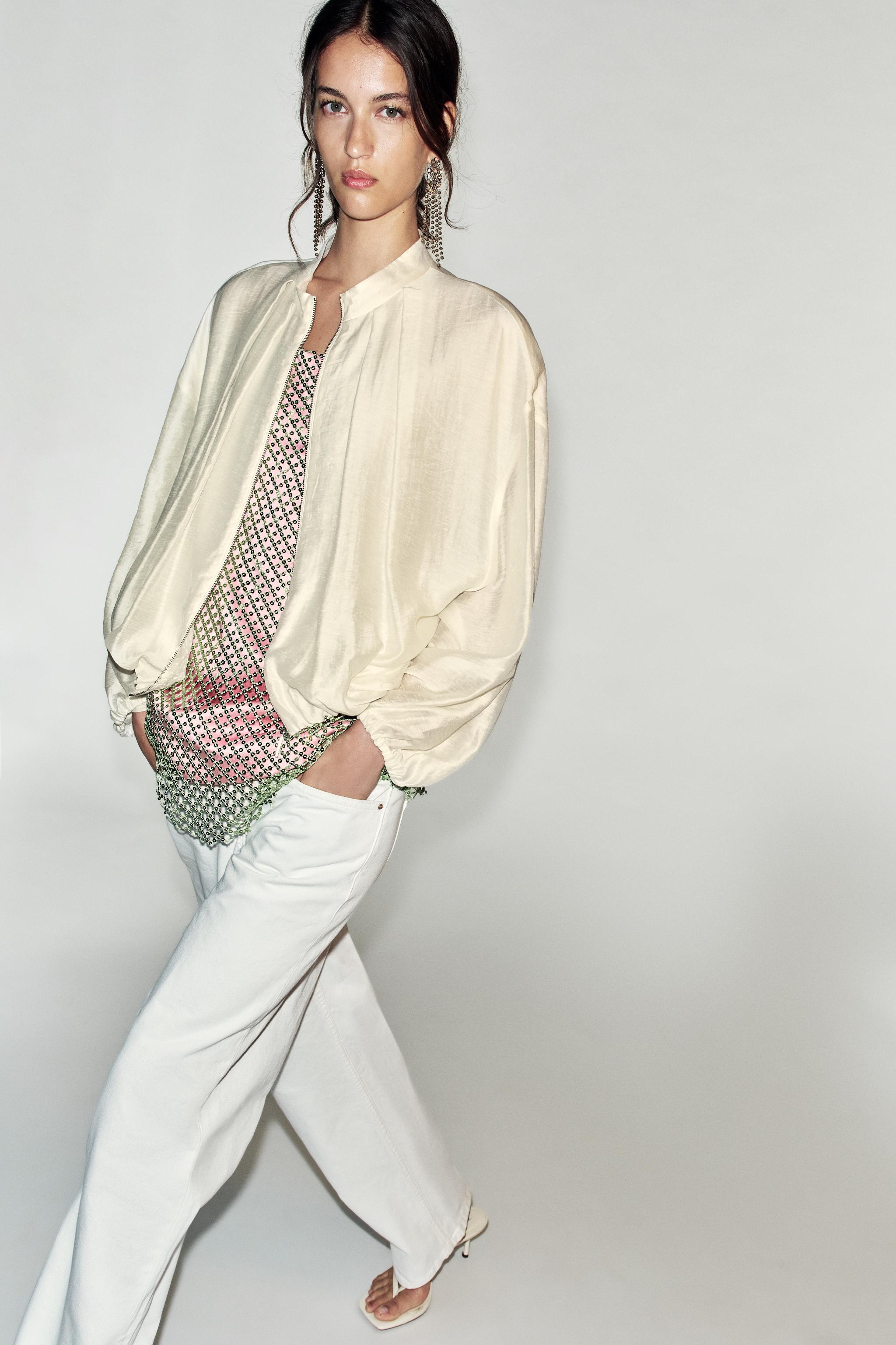PLEATED BOMBER JACKET | Zara US