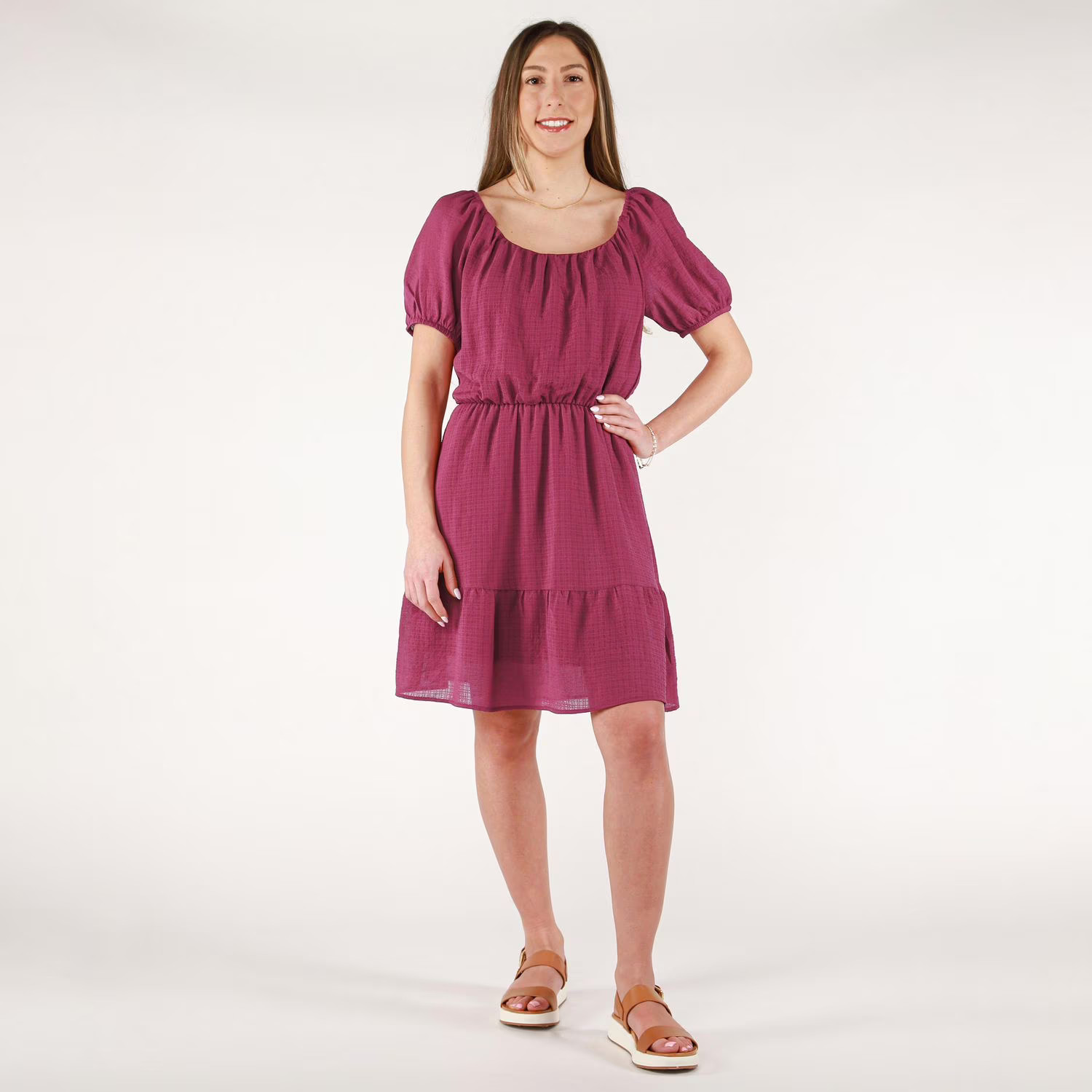 DV S/S scoop neck tiered baby doll dress | Walmart (CA)