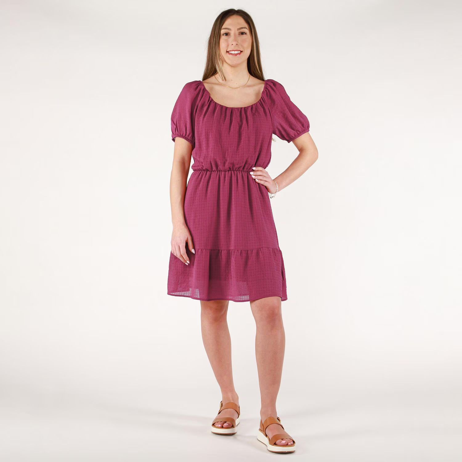 DV S/S scoop neck tiered baby doll dress | Walmart (CA)