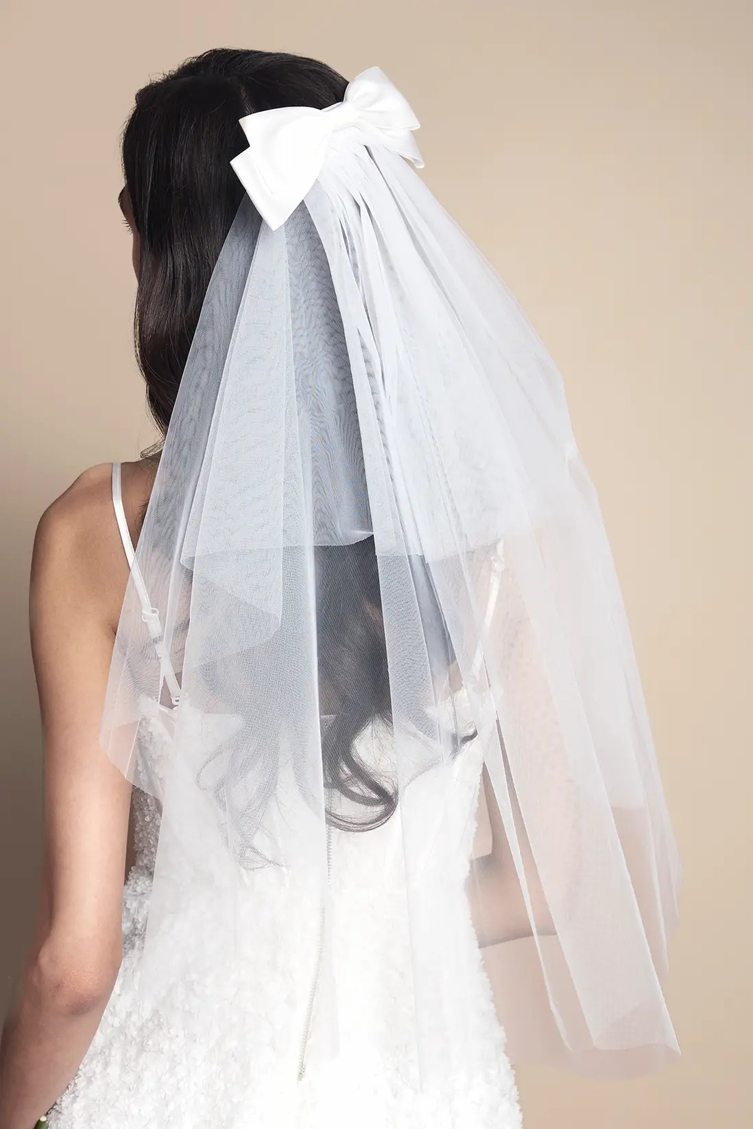 Satin Bow Mini Bridal Veil | Karen Millen